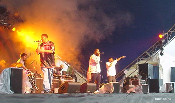 Jurassic 5 at the Big Day Out 2002, taken on my Cybershot digital camera.